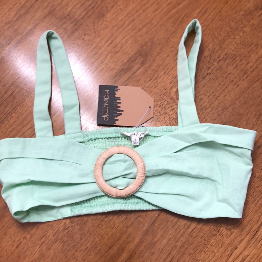 NWT Mainstrip halter tank small green